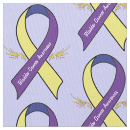 Blåsacancermedvetenhet med vingar tyg