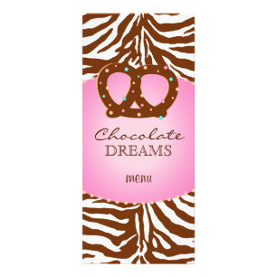 Blåsäckskort Pretzel Rosa Chocolate Brown Reklamkort