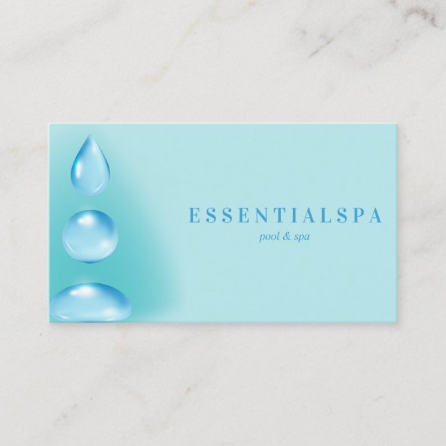 Blåsaft Andlig Vatten drops reiki yoga zen Visitkort (Framsida)
