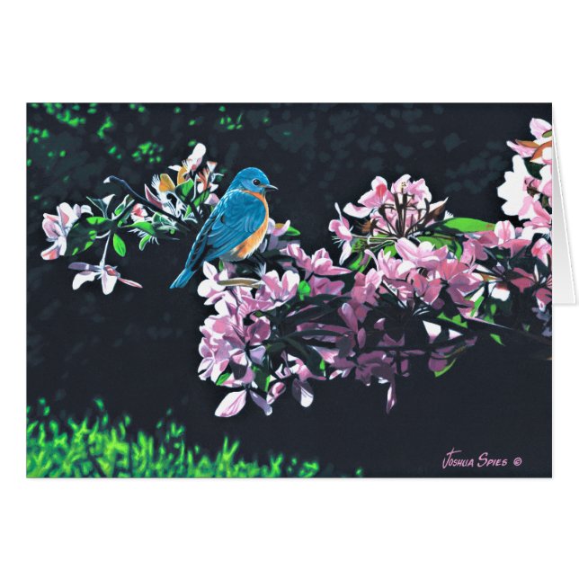 Blåsångare Hälsningskort (Framsidan Horizontal)