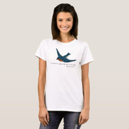 Blåsångare i flyg med citationstecken vid Thoreau Tee Shirt