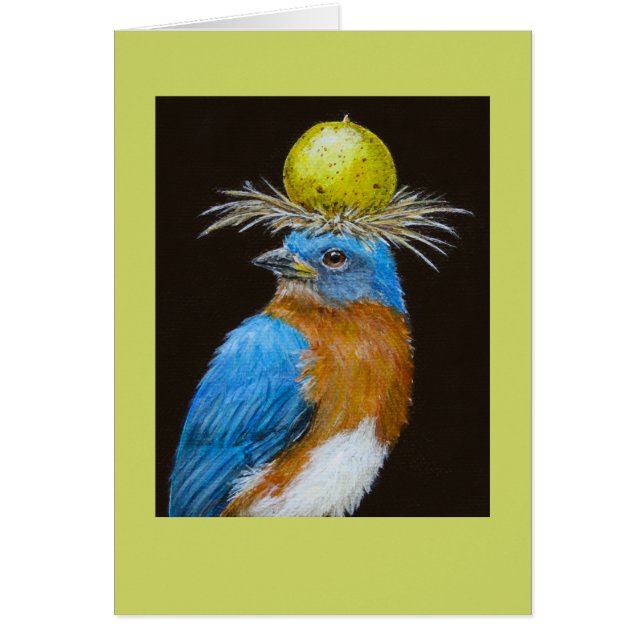 blåsångare med scuppernongkortet hälsningskort (Framsidan)