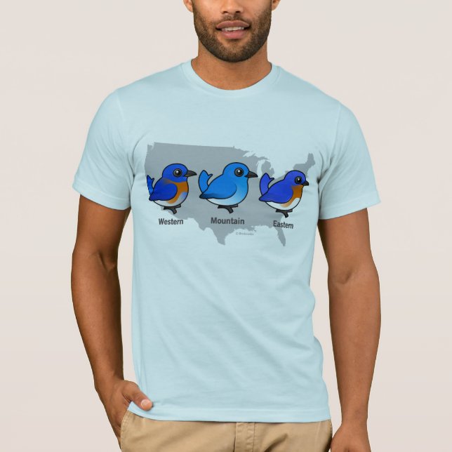 Blåsångarekarta T-shirt (Framsida)