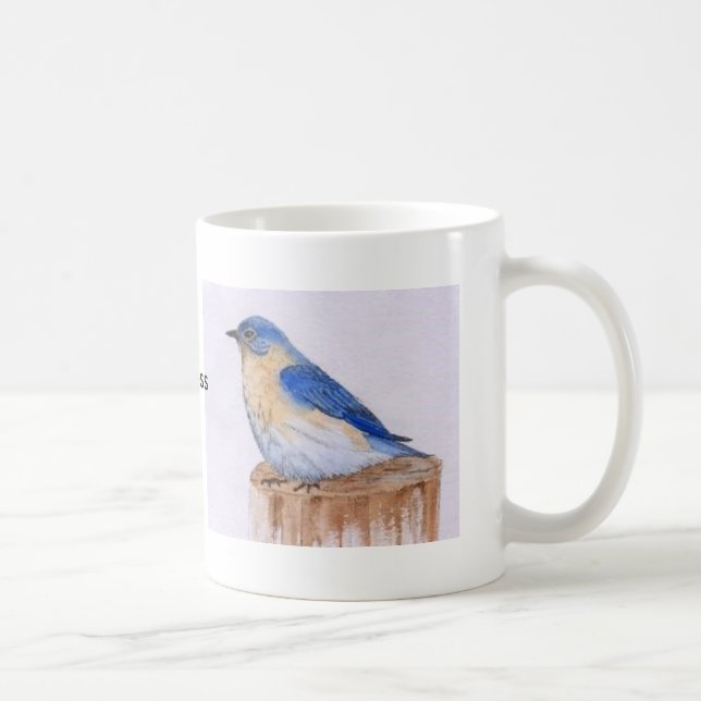 Blåsångarekopp av lycka kaffemugg (Höger)