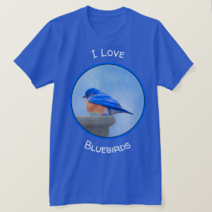 Blåsångaremålning - original- fågelkonst t shirt