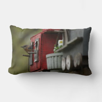 Blåsångaren i birdhousen kudder lumbarkudde