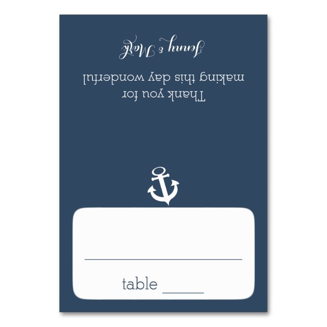 Blåsätskort för ankarflottan bordsnummer (Framsidan)