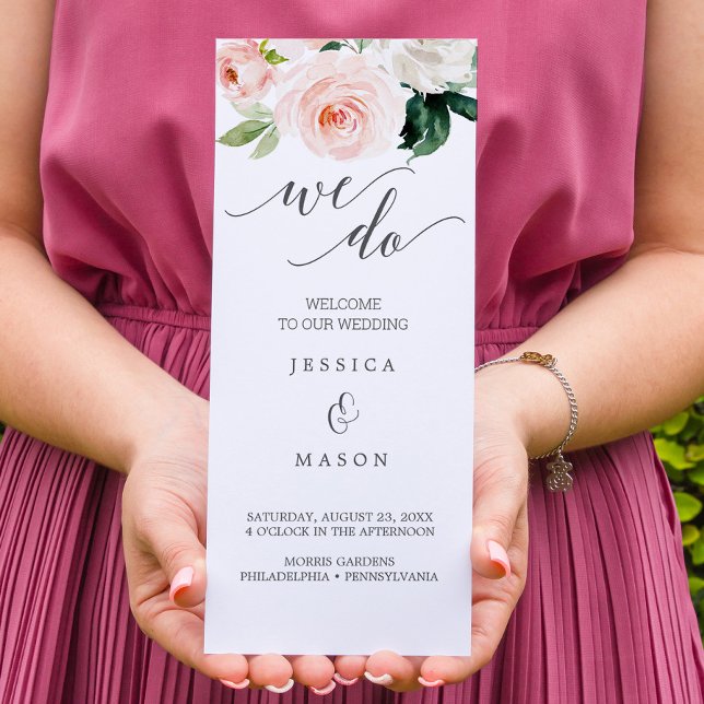 Blåsblommor Trefold Bröllopsprogram Photo (Skapare uppladdad)