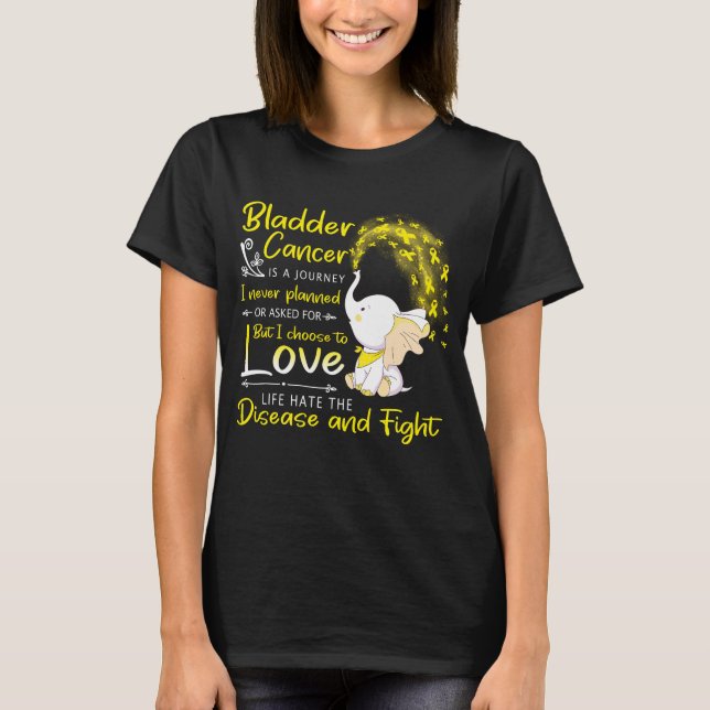 Blåscancer Är En Resa Jag Aldrig Planerade  T Shirt (Framsida)