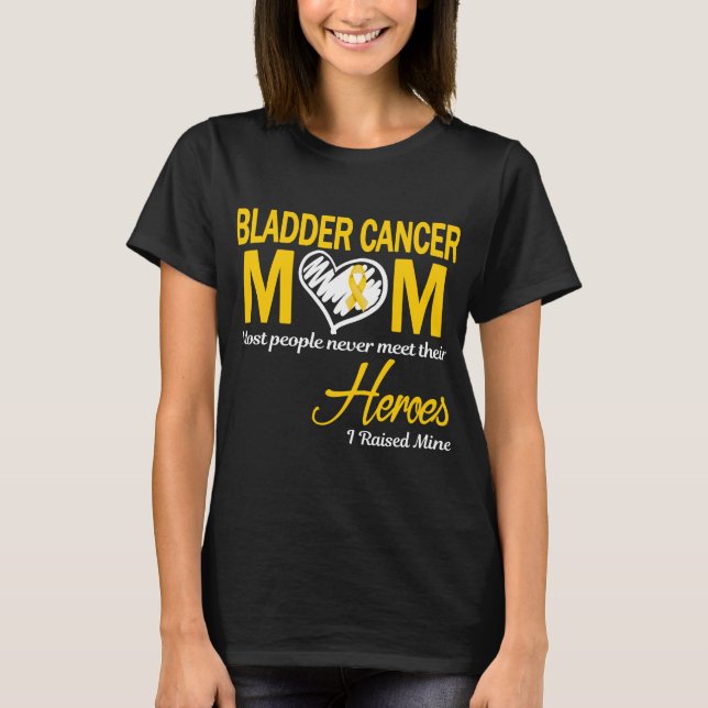 Blåscancer Mamma Jag Uppfostrade Min T Shirt (Framsida)