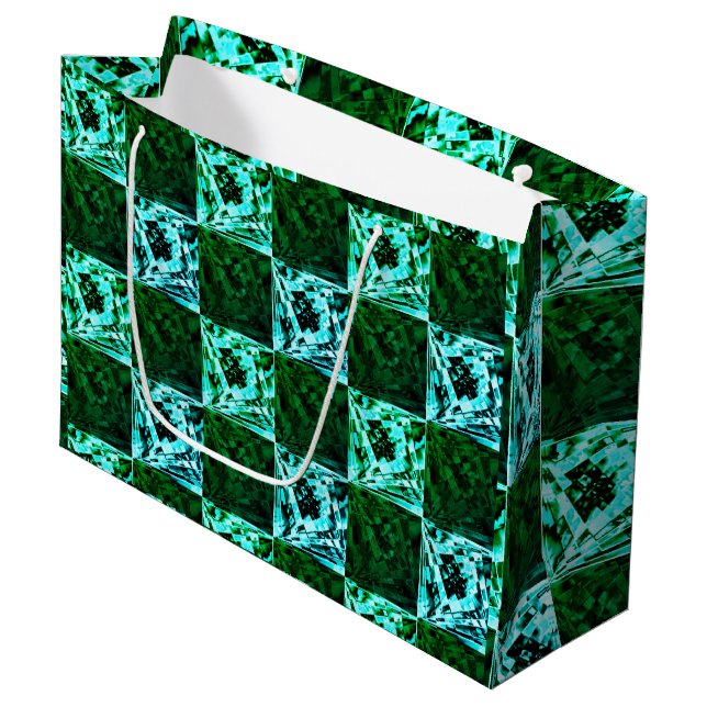 Blåschack eller cyan av grönt och himlar, med rekt (Framsidan Vinklad)