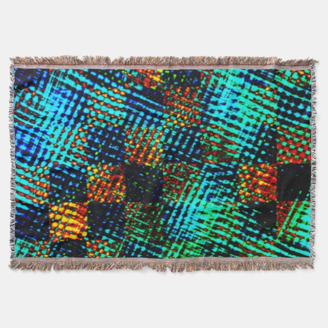 Blåschack, grönaktigt skrapa, rött, falskt fläckig filt (Framsidan)