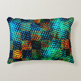 Blåschack, grönaktigt skrapa, rött, falskt fläckig prydnadskudde