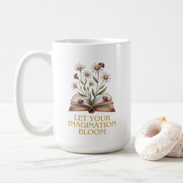 Blåser Bok. Låt din bildskärmsbloom Kaffemugg (Med munk)
