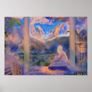 Blåserenreflektion Poster