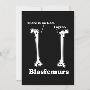 blasfemurs grammatikpun, lustig biologi julkort