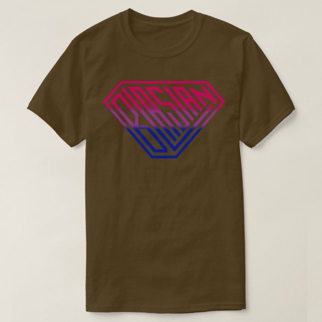 Blasian SuperEmdriven Shield Rosa Lila Blue T Shirt (Design framsida)