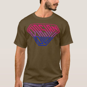 Blasian SuperEmdriven Shield Rosa Lila Blue T Shirt