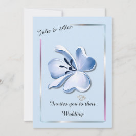 Blåsiga holografiska bröllopsinbjudningar inbjudningar