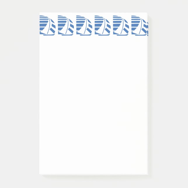 Blåsiga segelbåtar för Tävla Post-it Block (Framsida)