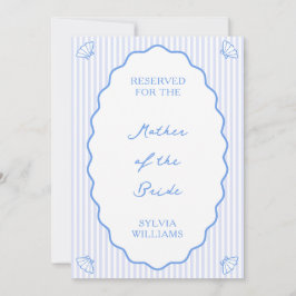 Blåsignatur för reserverat säte i Bröllop Anteckningskort