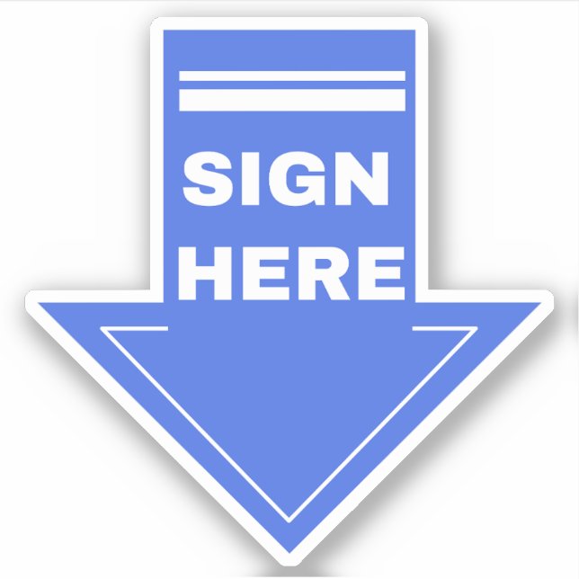 Blåsignera hit-pil klistermärken (Framsida)