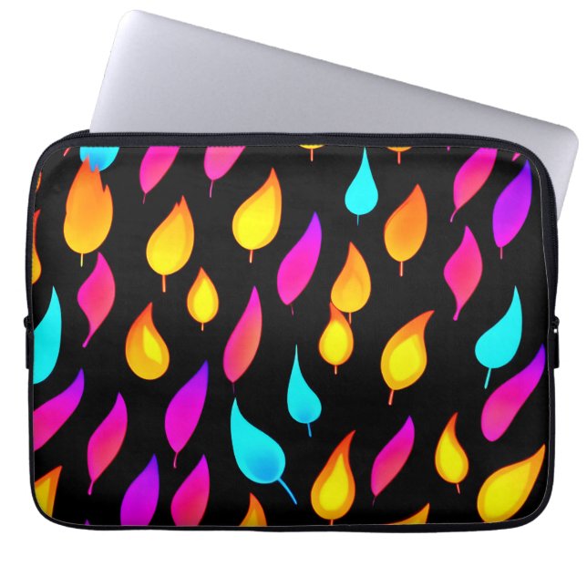 Blasing Abstrakt Flame Art Laptop Fodral (Framsidan)