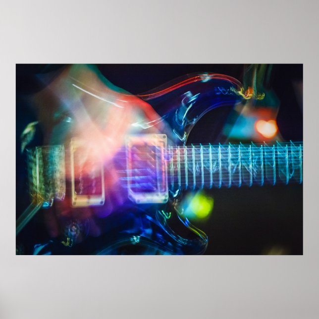 Blasing Electric Guitar Poster (Framsidan)