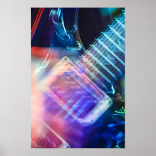 Blasing Electric Guitar Poster