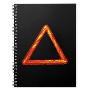 Blasing Fire Inslag Alchemy Symbol Anteckningsbok