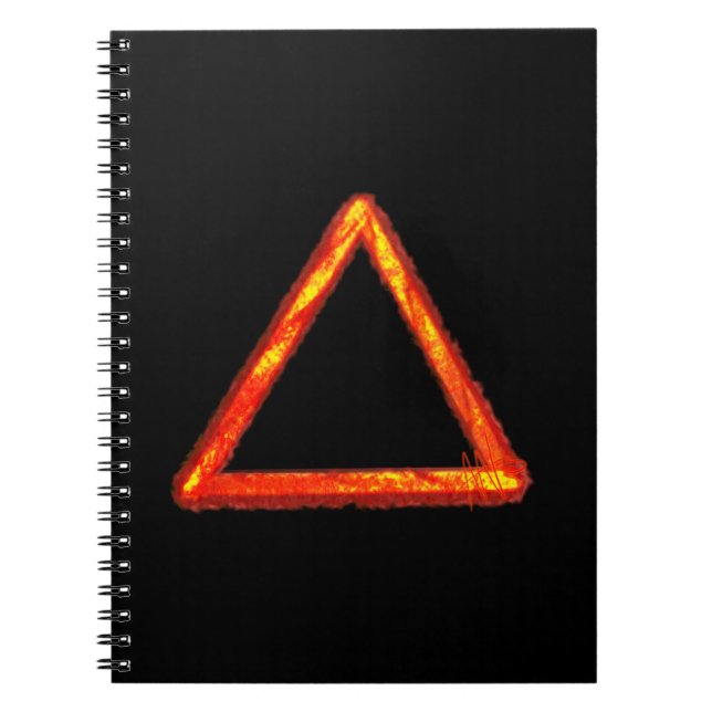 Blasing Fire Inslag Alchemy Symbol Anteckningsbok (Framsidan)