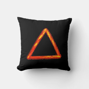 Blasing Fire Inslag Alchemy Symbol Kudde