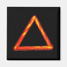 Blasing Fire Inslag Alchemy Symbol Magnet