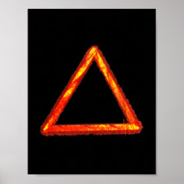 Blasing Fire Inslag Alchemy Symbol Poster