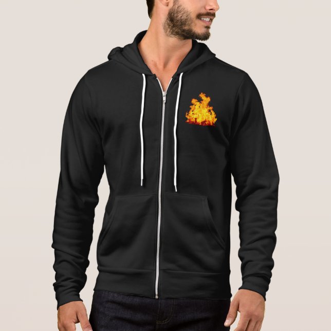 Blasing Fire Manar Bella+Canvas Fullt-Zip Hoodie T Shirt (Framsida)