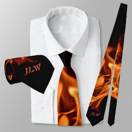 Blasing Flames med Initialer Black Slips