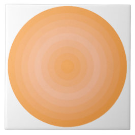Blasing Orange Fuzzy Peach Circles Ceramic Tile Kakelplatta