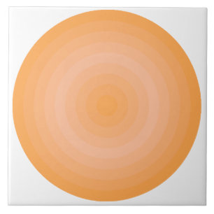 Blasing Orange Fuzzy Peach Circles Ceramic Tile Kakelplatta