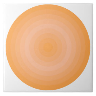 Blasing Orange Fuzzy Peach Circles Ceramic Tile Kakelplatta