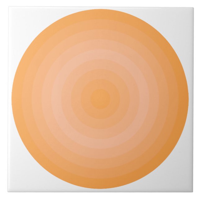 Blasing Orange Fuzzy Peach Circles Ceramic Tile Kakelplatta (Framsidan)