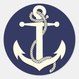 Blåsisoljeankarrep för marinflottan runt klistermärke