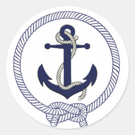 Blåsisoljeankarrep för marinflottan runt klistermärke