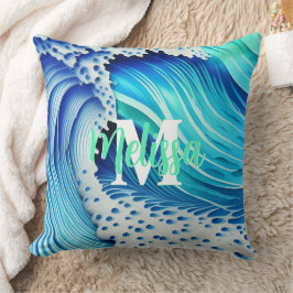 Blåsjön Monogrammed Kudde