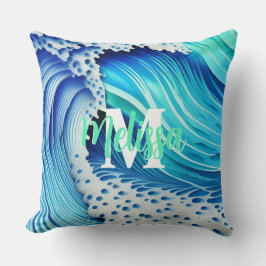 Blåsjön Monogrammed Kudde