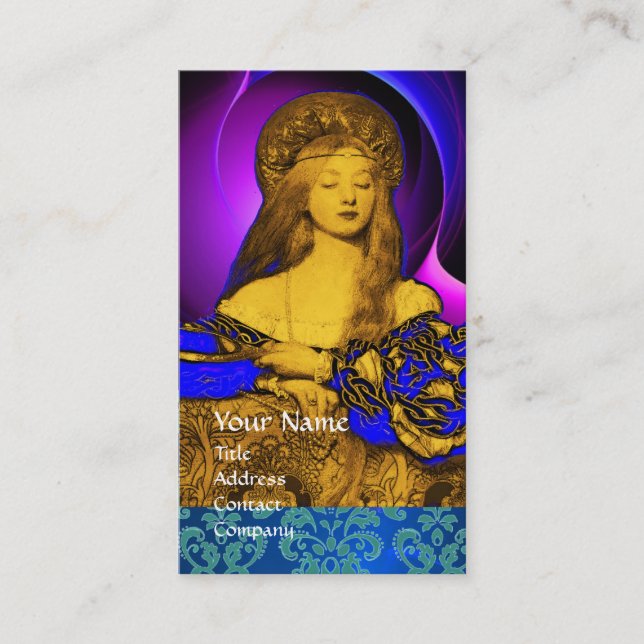 BlåSKADA FÖR VANITY BEAUTY-MODE-KOSTUME DESIGNER Visitkort (Framsida)