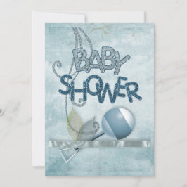 Blåskäggsbabyduschinbjudan Inbjudningar