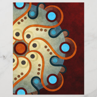 Blåskalig Abstrakt - vektorspegelfälla för Blommig Reklamblad