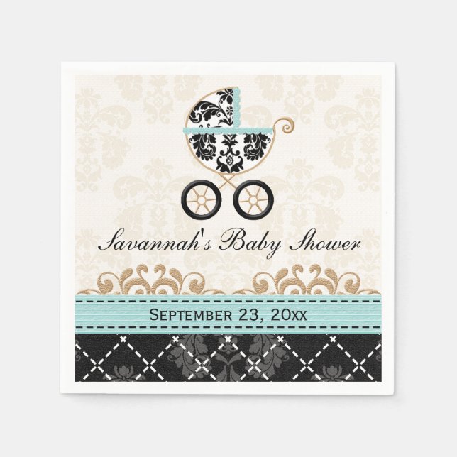 Blåskalig babystövel med påse pappersservett (Framsidan)