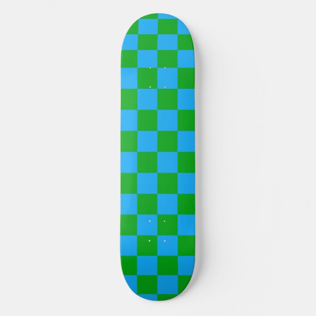 Blåskalig Grönt, kontrollerad Mönster Mini Skateboard Bräda 18,5 Cm (Framsida)