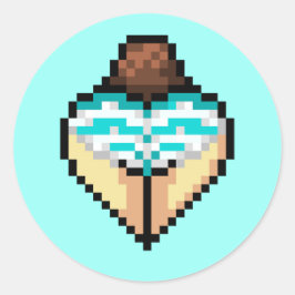 Blåskalig schimapan-schaktare runt klistermärke